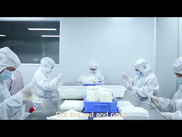 видео компании около Cleanmo Flocked Swabs Production Process